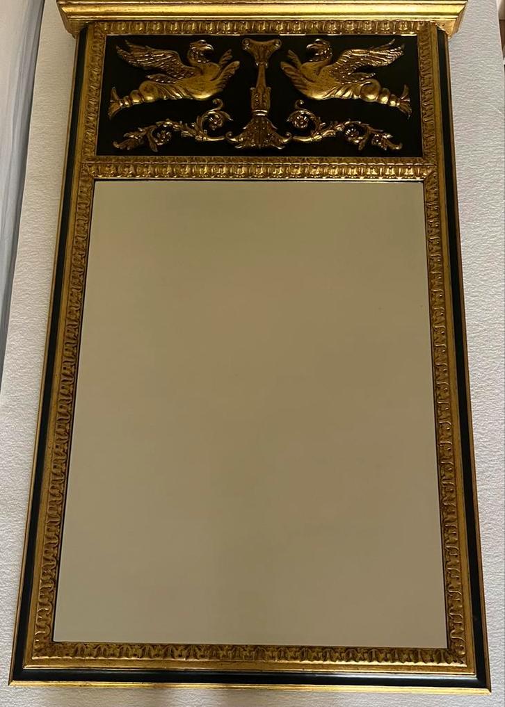 Italiaanse Spiegel met Gouden Lijst, Antiek en Kunst, Antiek | Spiegels, 50 tot 100 cm, 100 tot 150 cm, Rechthoekig, Ophalen