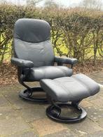 Stressless relax fauteuil met voetenbank, Ophalen of Verzenden, Zo goed als nieuw, Minder dan 75 cm, 50 tot 75 cm