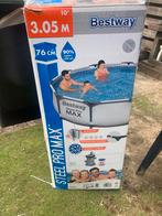 Bestway Zwembad Set met pomp trap en afdekhoes, Tuin en Terras, Ophalen, Minder dan 80 cm, Rond, Opzetzwembad