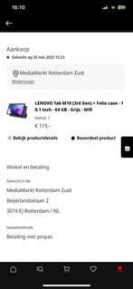 Lenovo tablet, Ophalen of Verzenden, 10 inch, 64 GB