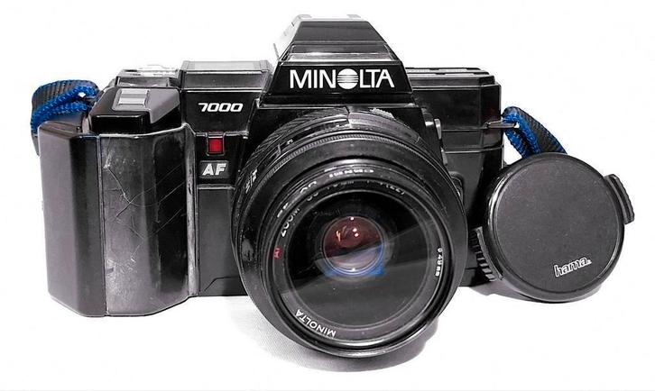 Minolta 7000 AF SLR Analoog Fotocamera+Lens 35-70 kleinbeeld, Audio, Tv en Foto, Fotocamera's Analoog, Gebruikt, Spiegelreflex