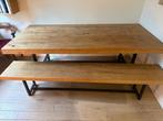 Loods 5 Drijfhout Tafel met Bank, Ophalen, Gebruikt, 200 cm of meer, 50 tot 100 cm