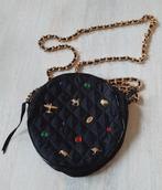 Vintage Picard avondtasje zwart met goud en steentjes, Ophalen of Verzenden, Gebruikt, Zwart, Avondtasje