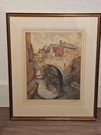 Kleuren Ets Boerenmouw Den Bosch - Hendrik de Laat, Antiek en Kunst, Kunst | Etsen en Gravures, Ophalen