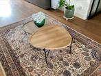 Twee design bijzettafels. Blank eiken met zwart staal, Huis en Inrichting, Tafels | Salontafels, Ophalen, 50 tot 75 cm, Eikenhout