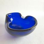 Kobalt blauwe vintage Murano glas asbak, Italie, Gebruikt, -, Murano
