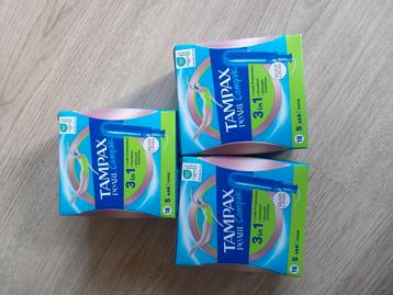 3x tampax Pearl compak super 18 stuks beschikbaar voor biedingen