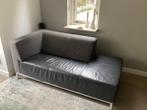 Chaise longue, stoel - grijs stof & leer, merk montel, Ophalen, Eenpersoons, Zo goed als nieuw, Minder dan 150 cm