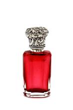 Rood kristallen parfumflesje met Engels zilveren dop, 1898., Ophalen of Verzenden, Zilver