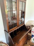 Antieke Kast met Bureauklep, Ophalen, Gebruikt, 50 tot 100 cm, Met lade(s)