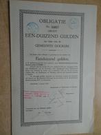 Obligatie 1000 gulden Gemeente Dockum. 1932, Ophalen, 1970 tot heden, Aandeel