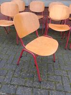 10 x vintage schoolstoelen stapelstoelen partij stoelen, Gebruikt, Ophalen
