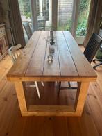 Grenen eettafel 220 x 100, 100 tot 150 cm, 200 cm of meer, Ophalen of Verzenden, Zo goed als nieuw