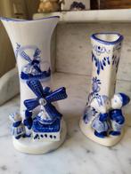 delfsblauwe Holland vaasjes, Overige kleuren, Aardewerk of Porselein, Ophalen of Verzenden, Zo goed als nieuw
