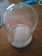 Nieuwe Stolp met Houten Voet, Huis en Inrichting, Woonaccessoires | Vazen, Overige kleuren, Nieuw, Ophalen of Verzenden, Glas