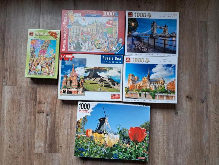 City puzzels 1000 stukjes, Hobby en Vrije tijd, Denksport en Puzzels, Zo goed als nieuw, 500 t/m 1500 stukjes, Ophalen