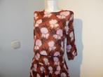 Ganni roest bruine jurk in print zwierige rok M, Kleding | Dames, Maat 38/40 (M), Bruin, Verzenden, Ganni
