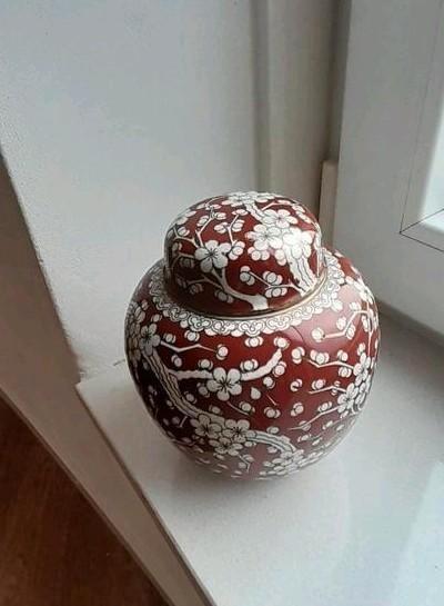 Vintage Chinese gemberpot kersenbloesem, Antiek en Kunst, Curiosa en Brocante, Ophalen of Verzenden