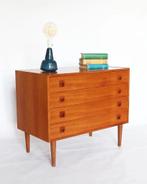Vintage Deens ladekast teak retro design, Ophalen, Vintage retro midcentury deens design, 50 tot 100 cm, Zo goed als nieuw