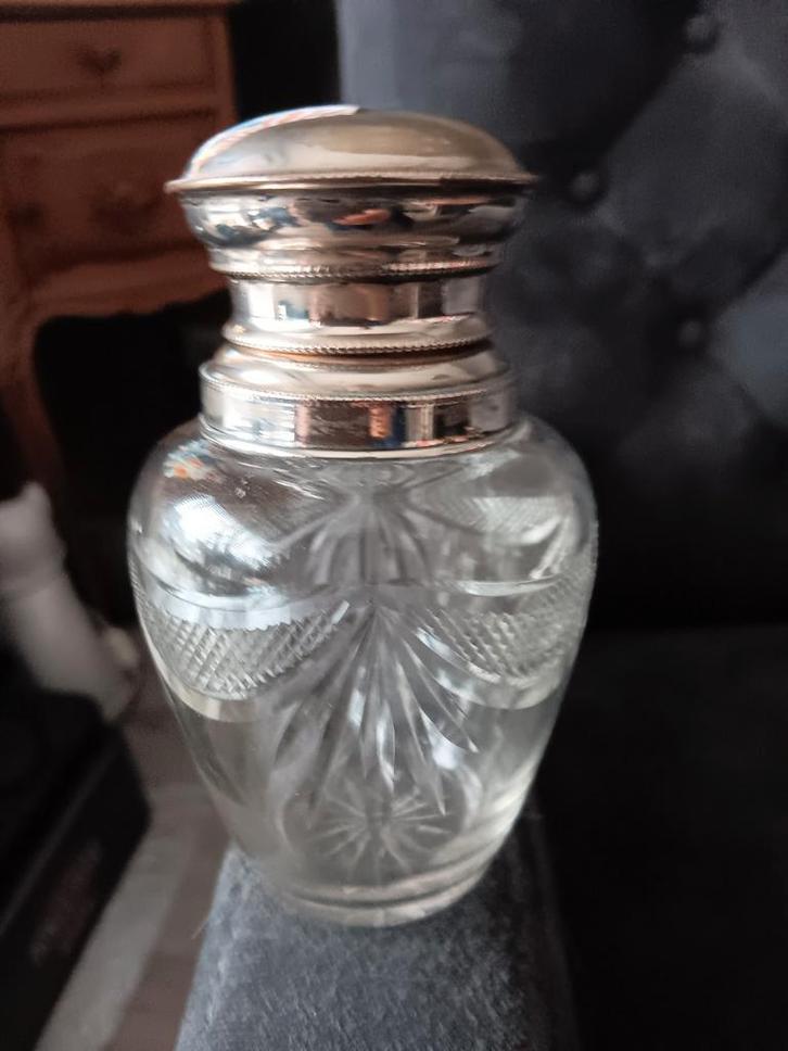 Kristallen thee vooraadpotje/discanter, Antiek en Kunst, Antiek | Glas en Kristal, Ophalen