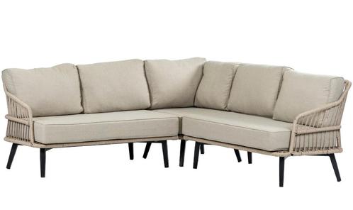 Isabel hoek-loungeset, rope, 3-delig, ook in de kleur black, Tuin en Terras, Tuinsets en Loungesets, Nieuw, Loungeset, Overige materialen