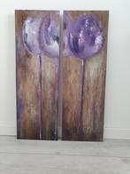 tweeluik 2x 20x60cm,origineel werk, Ophalen of Verzenden, Minder dan 50 cm, Schilderij, Minder dan 50 cm