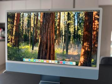 Apple iMac 24 inch M1 8gb /256gb Blauw, premium 4 poort, eth beschikbaar voor biedingen