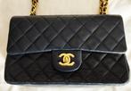 Originele Chanel Classic Medium Double Flap, Ophalen of Verzenden, Zo goed als nieuw, Blauw, Schoudertasje