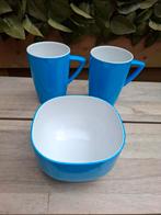 Mepal Wave blauw 2x beker en schaal, Ophalen of Verzenden, Zo goed als nieuw