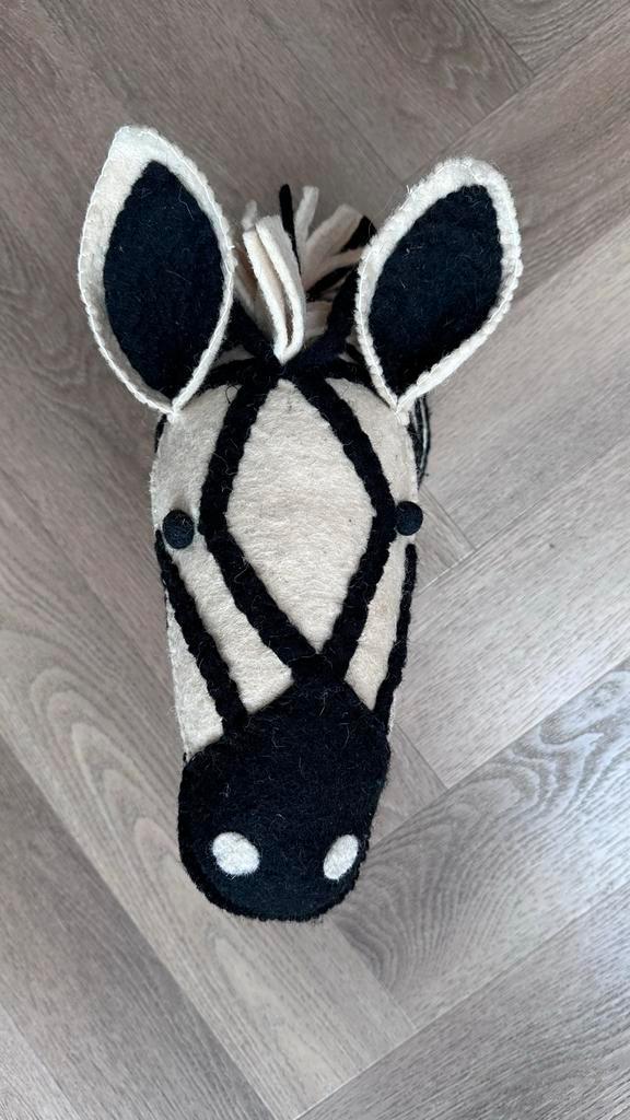 Vilt Dierenkoppen: Zebra & Olifant Wanddecoratie, Huis en Inrichting, Woonaccessoires | Wanddecoraties, Nieuw, Ophalen of Verzenden