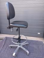 Hoge werkstoel, Huis en Inrichting, Bureaustoelen, Ophalen, Gebruikt, -, Zwart