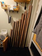 HardHoutplanken, Doe-het-zelf en Verbouw, Hout en Planken, Gebruikt, 25 tot 50 mm, Ophalen of Verzenden, Plank