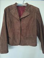 Bruin traditioneel jasje, echt leer, Kleding | Dames, Ophalen of Verzenden, Zo goed als nieuw, Maat 46/48 (XL) of groter, Bruin