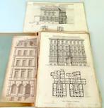 Uit inboedel: Map met 24 ontwerpen gebouwen uit  ca 1778 div, Verzenden, Gebruikt