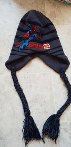 Zwart Spiderman winter muts voor kinderen, 134 t/m 140, Gebruikt, Jongen of Meisje, Ophalen of Verzenden
