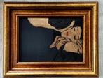 Schilderij, in de stijl van Gustav Klimt, de Kus. 💛, Antiek en Kunst, Ophalen of Verzenden