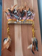 Hoofdtooi vogels veren goud nieuw carnaval, Ophalen of Verzenden, Nieuw, Carnaval, Accessoires