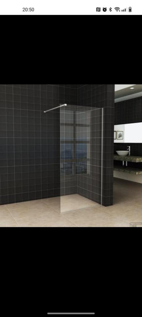 Douchewand inloopdouche glas, Huis en Inrichting, Badkamer | Complete badkamers, Nieuw, Ophalen
