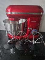 Bourgini Keukenmachine Rood, Witgoed en Apparatuur, Keukenmixers, 4 liter of meer, Verzenden, Gebruikt, 3 snelheden of meer