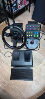 Logitech G Saitek heavy equipment stuur plus pendelen, Ophalen, Zo goed als nieuw