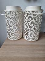 2 grote windlichten, Huis en Inrichting, Woonaccessoires | Kandelaars en Kaarsen, Overige materialen, 25 tot 50 cm, Ophalen of Verzenden