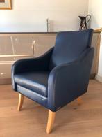 Comfortabele leren fauteuil, merk Kens, Huis en Inrichting, Fauteuils, Ophalen, Gebruikt, 50 tot 75 cm, Leer