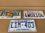 USA kenteken platen, California, Florida, Colorado, Verzamelen, Ophalen, Gebruikt, Auto's