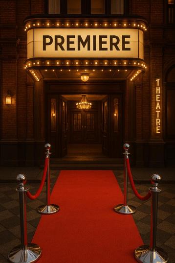 Rode loper met luxe afzetpaaltjes te huur beschikbaar voor biedingen