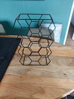 Zwart stalen wijnrek, Ophalen of Verzenden, Metaal, Minder dan 50 cm, 5 tot 15 flessen
