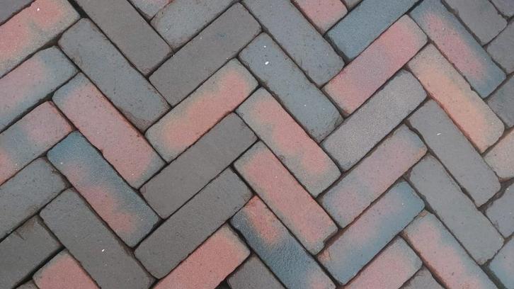 Oud gebakken klinkers rood bruin dikformaat, Tuin en Terras, Tegels en Klinkers, Gebruikt, Klinkers, Keramiek, 10 m² of meer, Ophalen