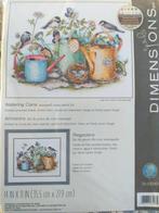 Voorbedrukt Pakket Watering Cans van Dimensions, Hobby en Vrije tijd, Ophalen of Verzenden, Nieuw, Borduurpakket