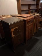 Antieke Grammofoon Kasten - Set van 4, Antiek en Kunst, Antiek | Meubels | Kasten, Ophalen of Verzenden