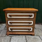 Vintage klassiek massief houten ladekastje - opgeknapt, Antiek en Kunst, Ophalen