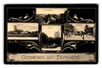 Ferwerd, Groeten uit Ferwerd. Art Deco, Verzamelen, Ansichtkaarten | Nederland, Verzenden, Voor 1920, Gelopen, Friesland